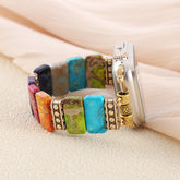 Colorful Imperial Stone Stretch Bracelet Watch Band