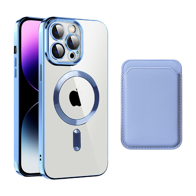 Transparent Magnetic Card Holder TPU Case for iPhone 16 Series