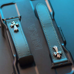 Silicone-Leather Cross Magnetic Fold Buckle Strap