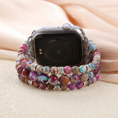 Imperial Stone Beaded Elastic Bracelet Watch Band