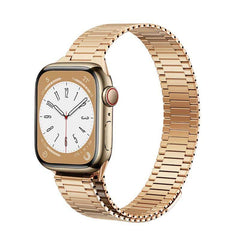 Bamboo Link Stainless Steel Magnetic Strap for Apple Watch, Adjustable and Breathable