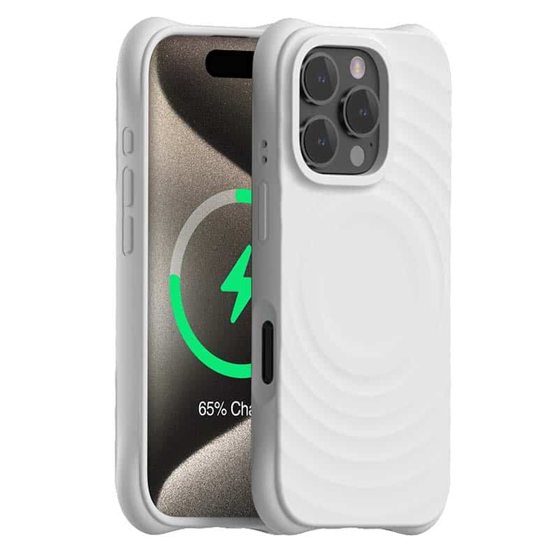 Magnetic Ripple Liquid Silicone Phone Case for iPhone 16 Series