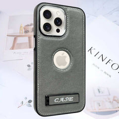 Leather Stand Protective Phone Case for iPhone 15 Series