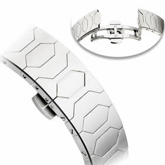 Stainless Steel  Watch Strap with Snap Clasp