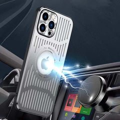 Magnetic Metal Ventilation Phone Case for iPhone 15 Series