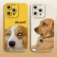Silicone Dog Pattern Case for iPhone Series