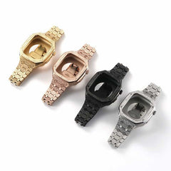 Full-Cover Metal Engraved Armor Watch Band