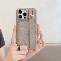 Wallet Card Holder Phone Case with Wrist Strap for iPhone 11 Series