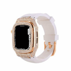 Diamond Encrusted Band  Liquid Silicone Case, Strap