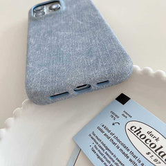 Denim Texture Leather Phone Case for iPhone 12 Series