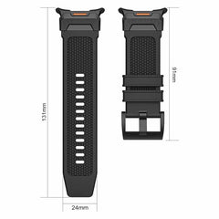 Functional Band for Samsung Galaxy Watch Ultra - 47mm Rubber and Stainless Steel Strap
