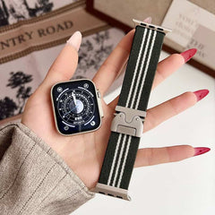 Striped Nylon Parachute Buckle Strap Band