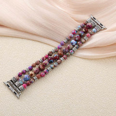 Imperial Stone Beaded Elastic Bracelet Watch Band
