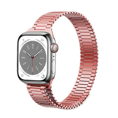 Bamboo Link Stainless Steel Magnetic Strap for Apple Watch, Adjustable and Breathable