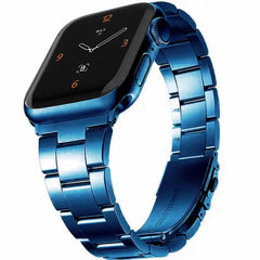 Three-Bead Slim Stainless Steel Watch Band, Self-Dismantling Removal [No Tool Needed], Metal Link Bracelet Strap
