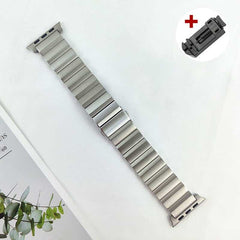 Titanium Large-Link Flat Clasp Strap