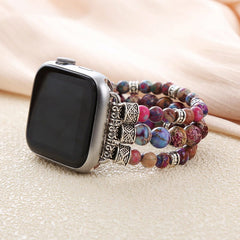 Imperial Stone Beaded Elastic Bracelet Watch Band