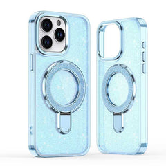 Translucent Glitter (Bling Sparkle) TPU Phone Case with Stand and MagSafe for iPhone 14 Series