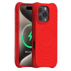 Magnetic Ripple Liquid Silicone Phone Case for iPhone 16 Series