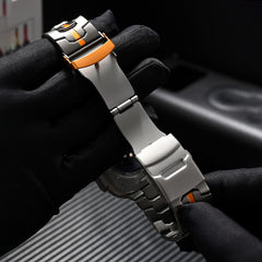 Cool Metal Stainless Steel Watch Strap with Safety Clasp