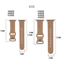 Engraved Pattern Silicone Watch Bands Straps with Butterfly Clasp