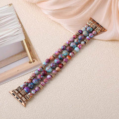 Imperial Stone Beaded Elastic Bracelet Watch Band