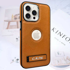 Leather Stand Protective Phone Case for iPhone 16 Series