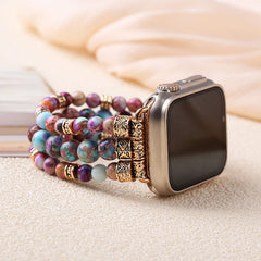 Imperial Stone Beaded Elastic Bracelet Watch Band